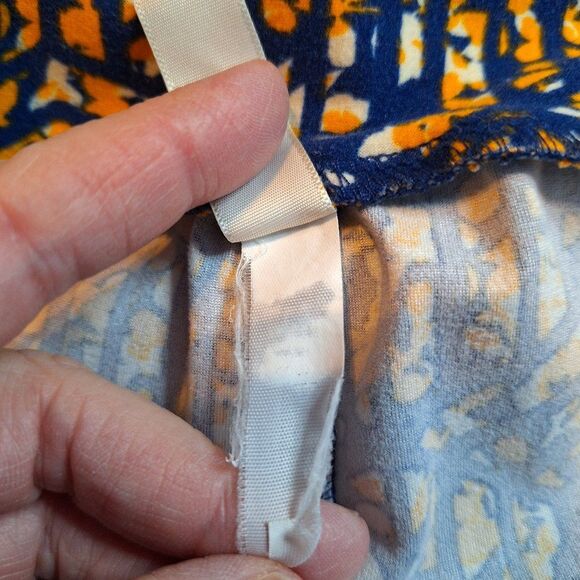 LuLaRoe Leggings Blue and Yellow Geometric Print Soft Stretchy Spring - Picture 4 of 8